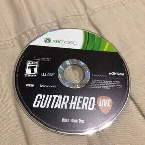 Xbox 360 Xbox live guitar hero games 2 discs total